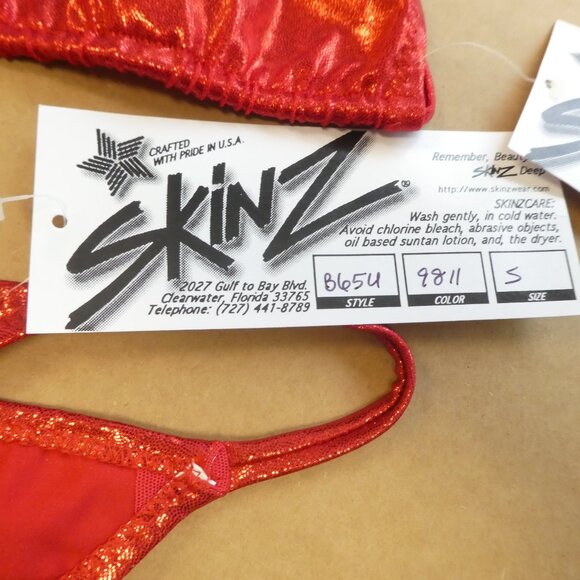 Skinz Bikini NWT - Red - Size:Small - Picture 3 of 6